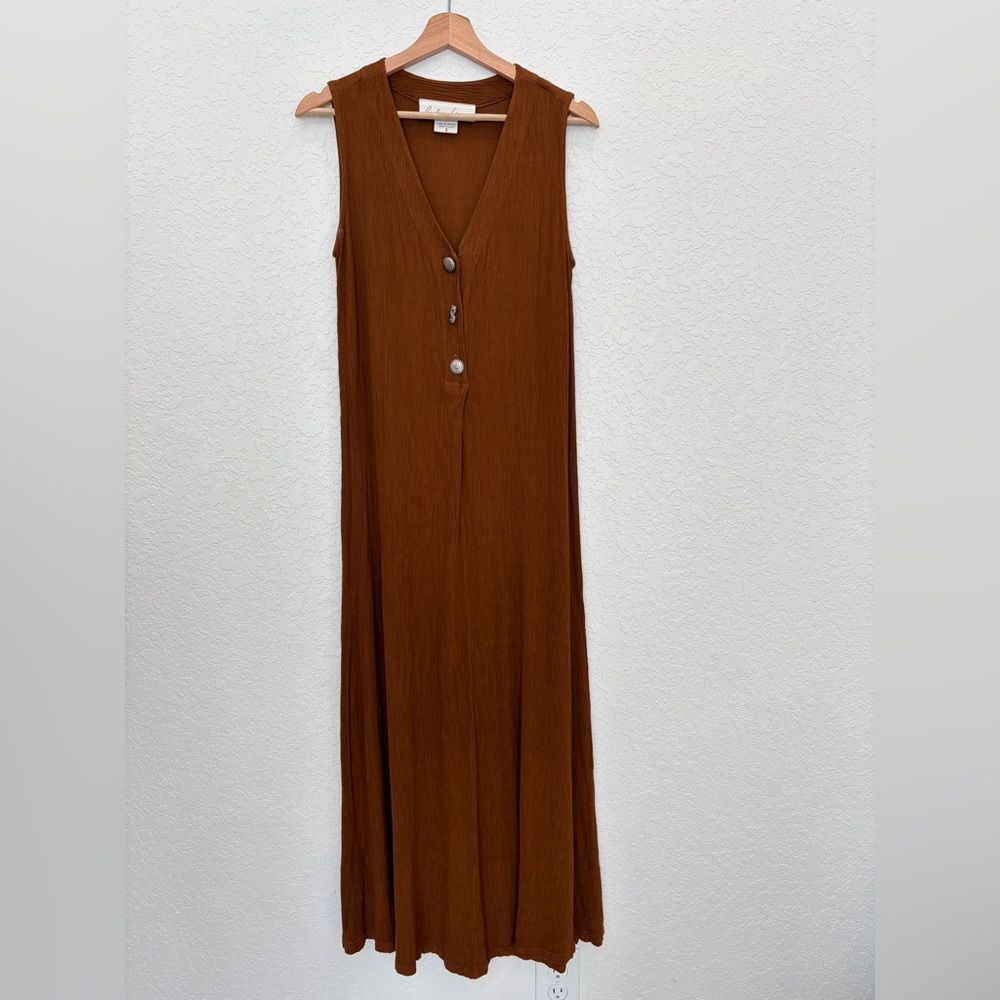 Vintage Barbara Lesser Brown Maxi Dress Size Small